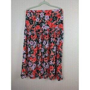 Abel‎ The Label Floral Midi Skirt Medium Rayon Boho